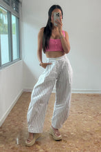 Load image into Gallery viewer, Stripe High Waisted Girlfriend Pant
