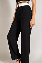 Load image into Gallery viewer, Black Contrast Trouser Pants
