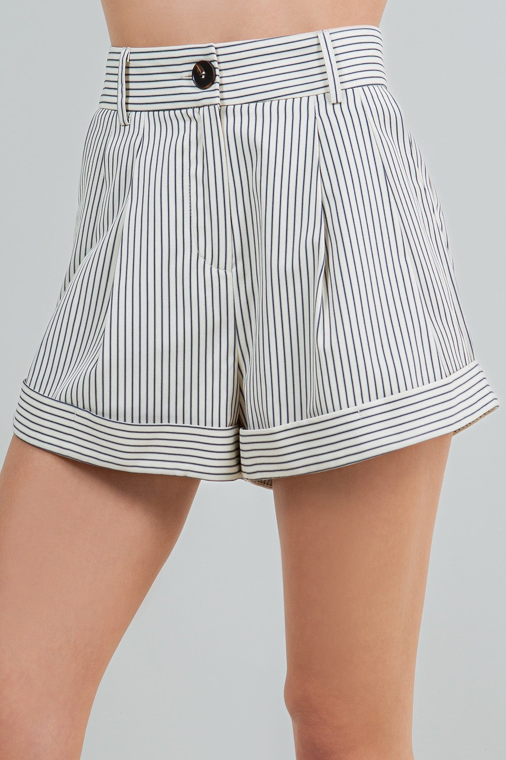 The Striped Pleat Shorts