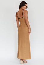 Load image into Gallery viewer, Tan|Black Textured Maxi Dress
