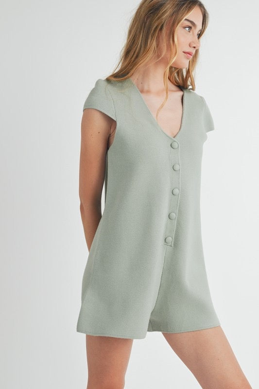 Sage Cashmere Romper