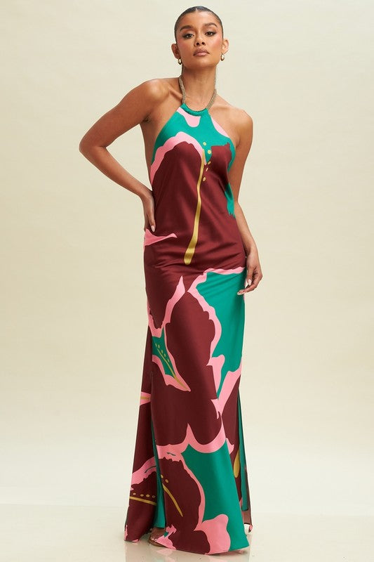 Sylvana Satin Maxi Dress