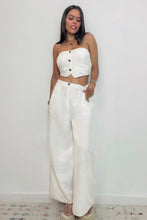 Load image into Gallery viewer, Ina Linen Vest Set- White
