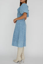 Load image into Gallery viewer, Puff Sleeve Denim Dress
