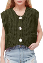 Load image into Gallery viewer, Olive Sweater Vest
