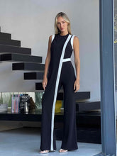 Load image into Gallery viewer, Maia Black|White Jumpsuit
