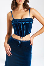 Load image into Gallery viewer, Galene Teal Corset Top
