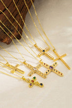 Load image into Gallery viewer, Mara Stones Cross Necklace
