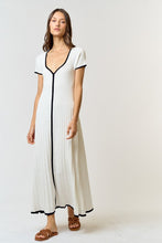 Load image into Gallery viewer, Ecru Outlined Maxi Dress
