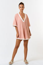 Load image into Gallery viewer, Malibu Waffle Knit Contrast Romper
