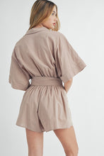 Load image into Gallery viewer, Mocha Embroidered Romper
