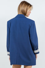 Load image into Gallery viewer, The Blue Striped Detail Blazer
