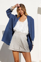 Load image into Gallery viewer, The Blue Striped Detail Blazer
