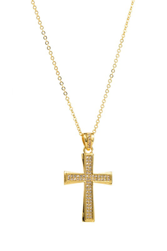 Zirconia Cross Necklace