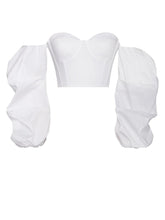 Load image into Gallery viewer, Olivia Corset Top- White
