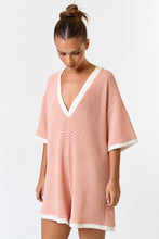 Load image into Gallery viewer, Malibu Waffle Knit Contrast Romper
