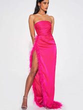 Load image into Gallery viewer, Lana Bold Pink High Slit Gown
