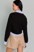 Load image into Gallery viewer, LS Contrast Collar Layered Sweater
