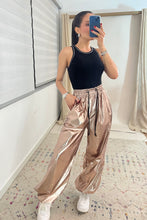 Load image into Gallery viewer, Copper Metallic Parachute Pant
