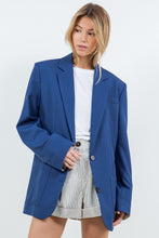 Load image into Gallery viewer, The Blue Striped Detail Blazer
