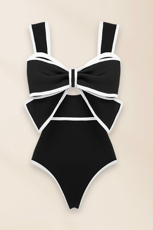 Signature Bow Bodysuit Black