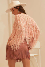 Load image into Gallery viewer, Fringe Sweater Top Pink
