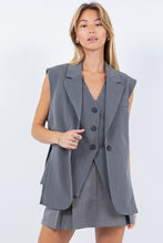 Load image into Gallery viewer, Vest + Blazer Matching Set- Charcoal
