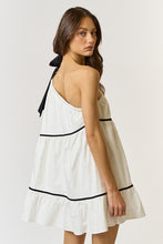 Load image into Gallery viewer, One Shoulder Poplin Dress- White
