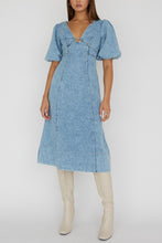 Load image into Gallery viewer, Puff Sleeve Denim Dress
