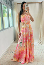 Load image into Gallery viewer, Paradise Tie Back Halter Maxi Dress
