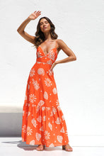 Load image into Gallery viewer, Sole Maxi Dress- Red Orange
