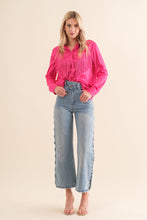 Load image into Gallery viewer, Pearl Embedded Side Cutout Jean
