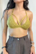 Load image into Gallery viewer, Lace Racerback Bralette- Mustard Gold
