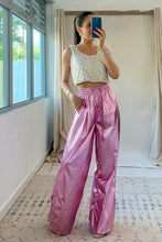 Load image into Gallery viewer, Pink Metallic Parachute Pant
