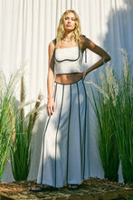 Load image into Gallery viewer, Linen Outlined Top + Maxi Skirt Set
