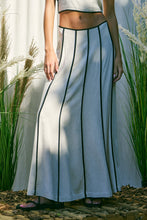 Load image into Gallery viewer, Linen Outlined Top + Maxi Skirt Set
