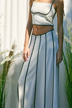 Load image into Gallery viewer, Linen Outlined Top + Maxi Skirt Set
