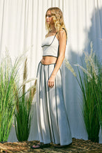 Load image into Gallery viewer, Linen Outlined Top + Maxi Skirt Set
