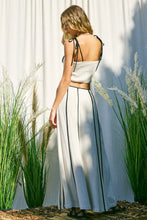 Load image into Gallery viewer, Linen Outlined Top + Maxi Skirt Set
