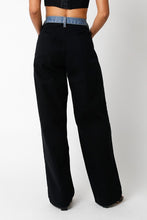 Load image into Gallery viewer, Contrast Black|Denim Pant
