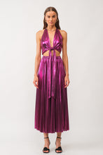 Load image into Gallery viewer, Metallic Halter Top Magenta
