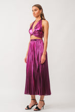 Load image into Gallery viewer, Metallic Halter Top Magenta
