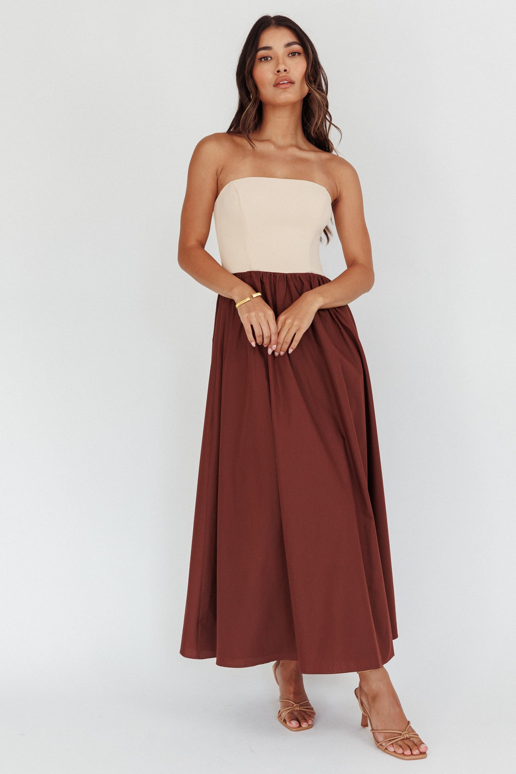 Two Tone Maxi Dress