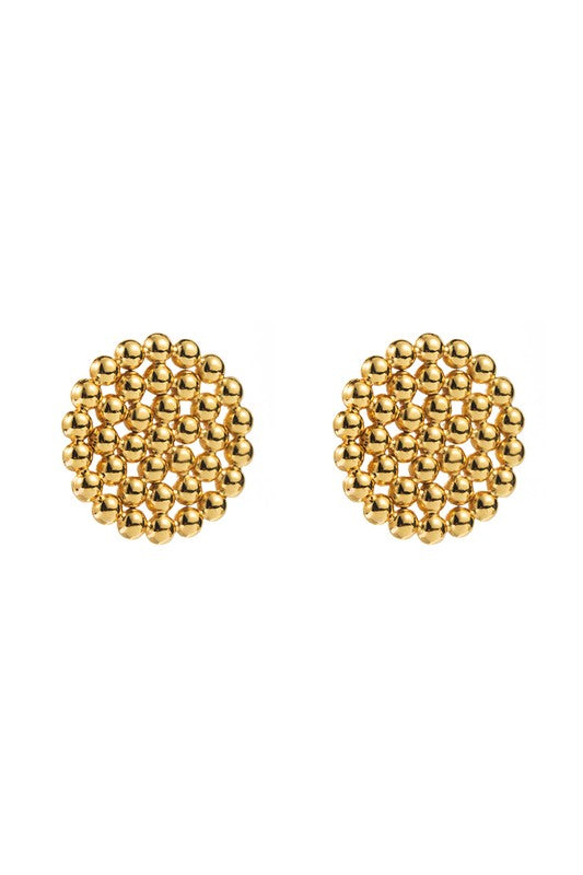 Gina Round Stud Earrings