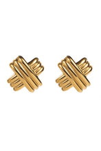 Load image into Gallery viewer, Aitana Cross Stud Earrings- Gold
