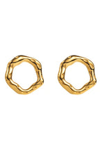 Load image into Gallery viewer, Aitana Circle Stud Earrings- Gold
