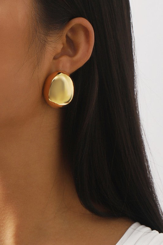 Clarissa Dome Earrings- Gold