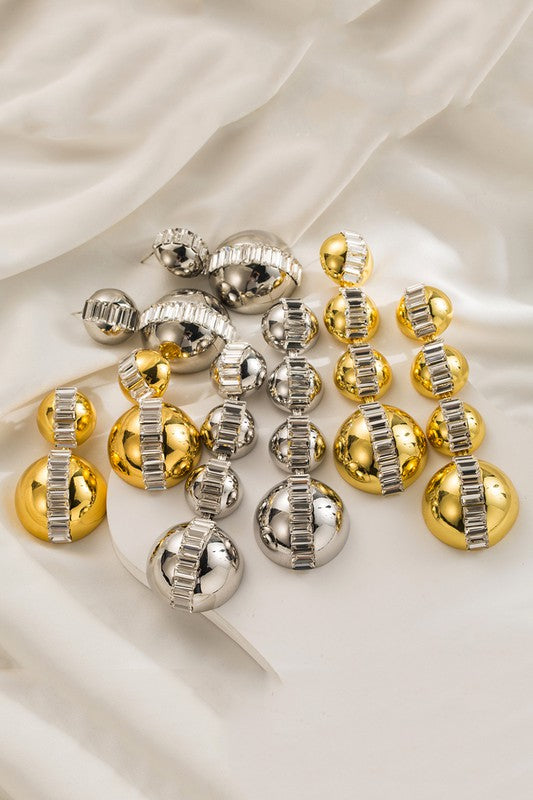 Stella Metallic Ball Earrings