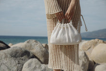 Load image into Gallery viewer, Josie White Straw Top Handle Bag
