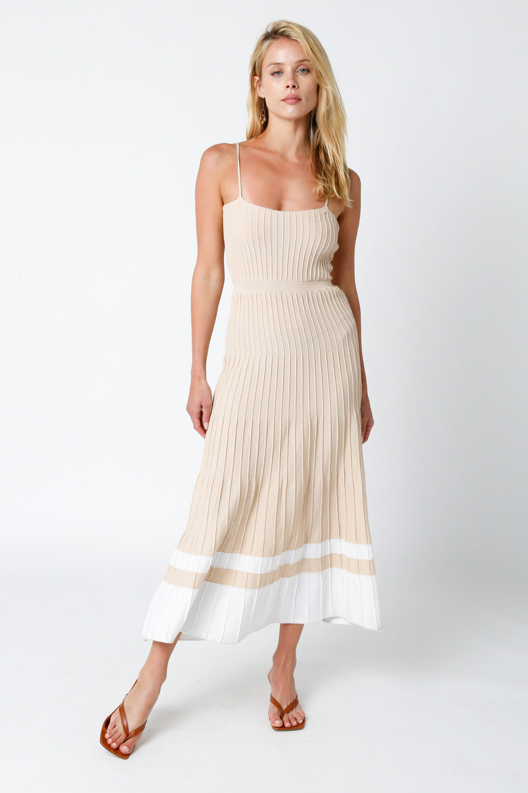 Sofia Midi Dress- Beige